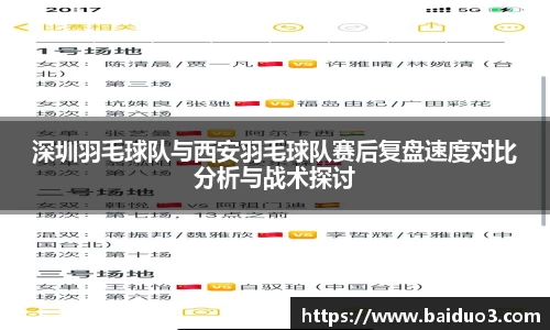 深圳羽毛球队与西安羽毛球队赛后复盘速度对比分析与战术探讨