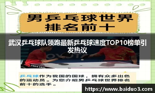武汉乒乓球队领跑最新乒乓球速度TOP10榜单引发热议